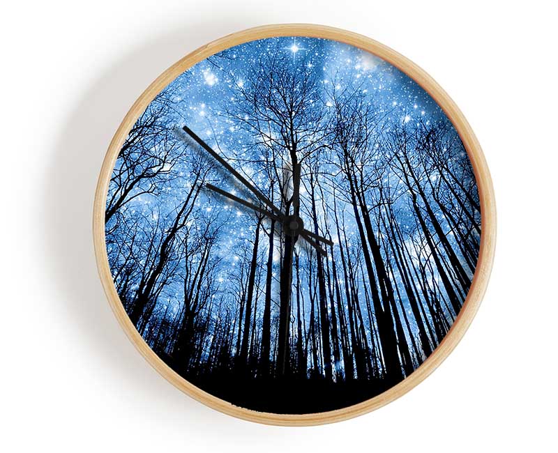 Starry Night In The Forest Clock - Wallart-Direct UK