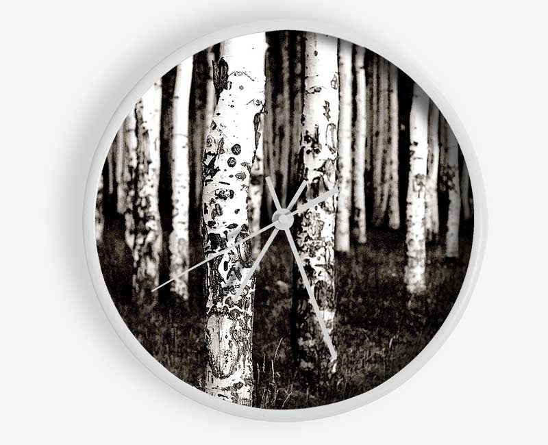 Mountains Quakies Forest Clock - Wallart-Direct UK