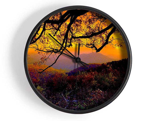 Autumn Dusk Clock - Wallart-Direct UK