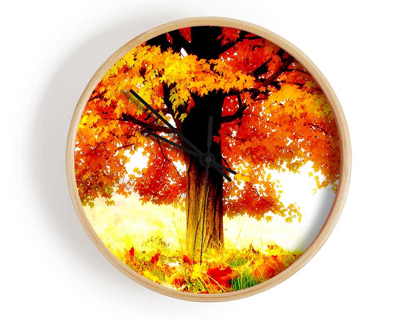 The Joy Of Autumn Clock - Wallart-Direct UK