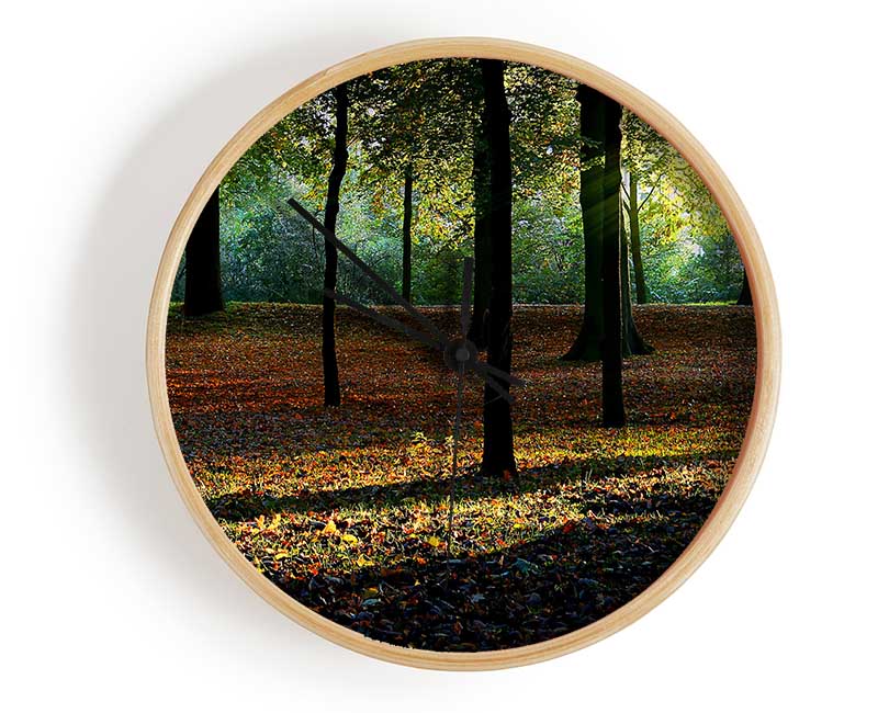 Autumn Light Clock - Wallart-Direct UK