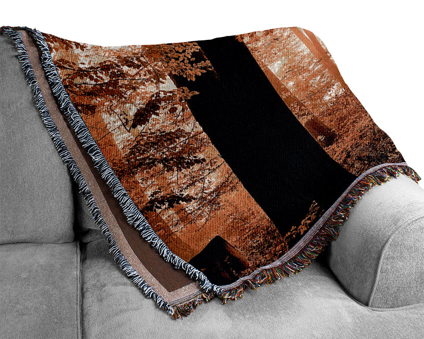 Beautiful Autumn Foliage Woven Blanket