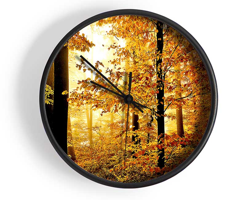 Beautiful Autumn Foliage Clock - Wallart-Direct UK