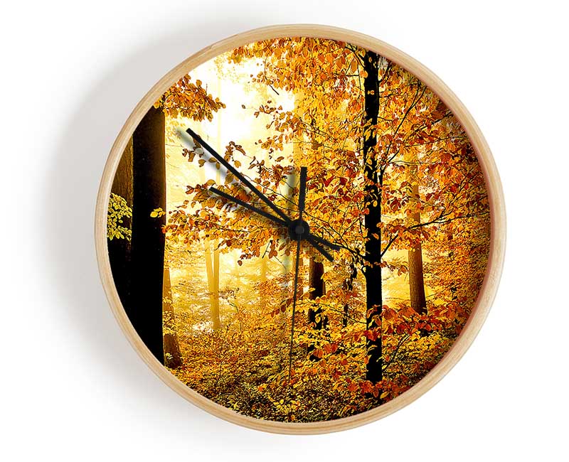 Beautiful Autumn Foliage Clock - Wallart-Direct UK