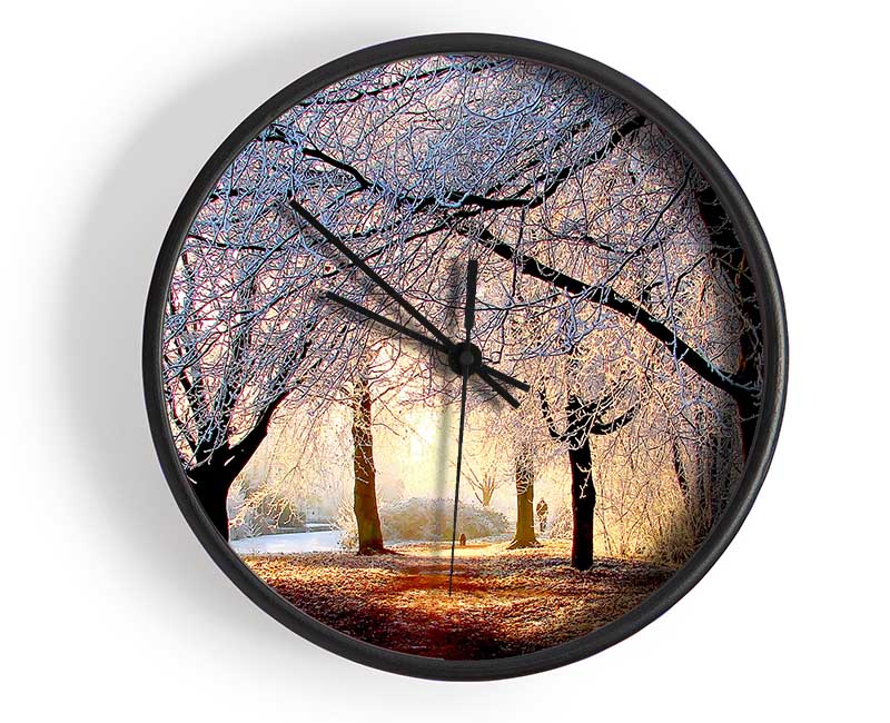 Beautiful Winter Light Clock - Wallart-Direct UK