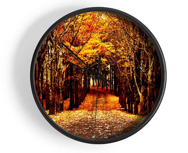 Late Autumn Clock - Wallart-Direct UK