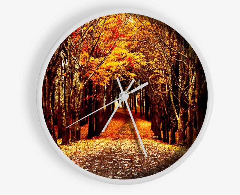 Late Autumn Clock - Wallart-Direct UK