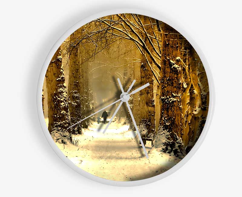 Beautiful Tree Passage Winter Clock - Wallart-Direct UK