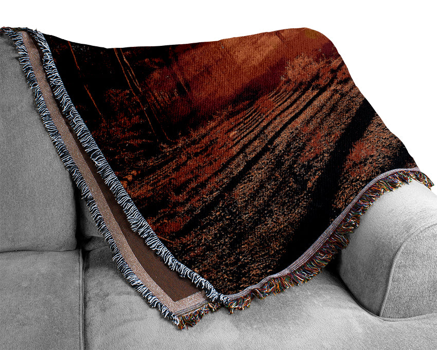 Red Forest Woven Blanket