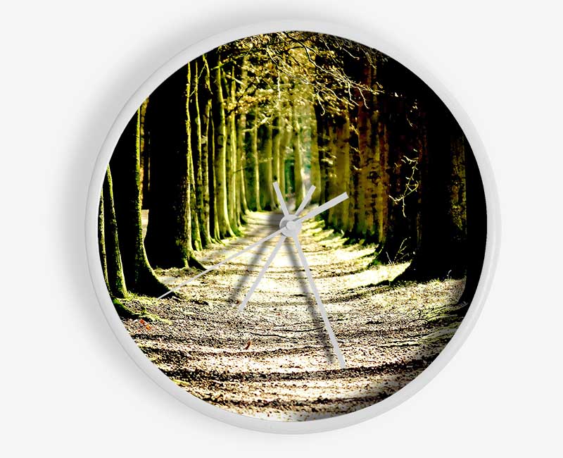 Tree Lined Path Clock - Wallart-Direct UK