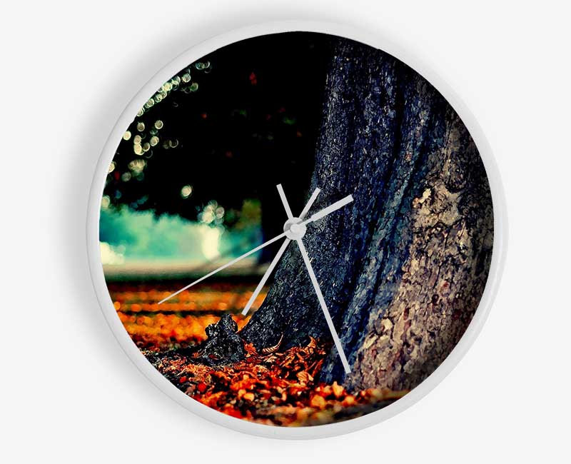 Tree Trunk In Autumn Clock - Wallart-Direct UK