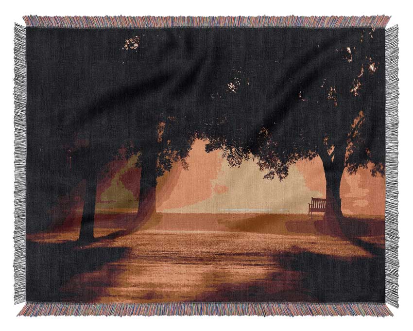 Beautiful Sunset Light Woven Blanket