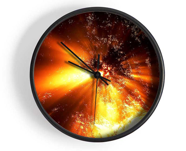 Sun Blaze Above The Winter Tree Clock - Wallart-Direct UK