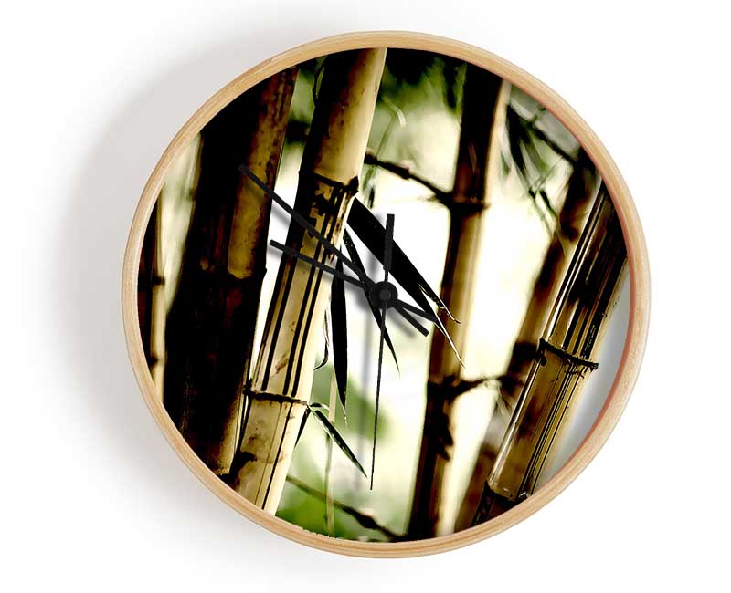 Bamboo Stalks Clock - Wallart-Direct UK