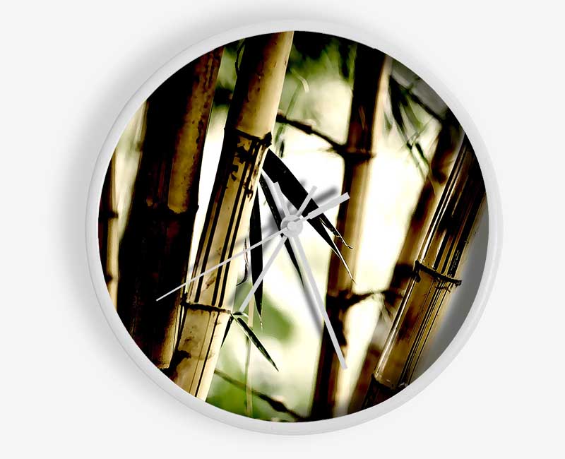 Bamboo Stalks Clock - Wallart-Direct UK