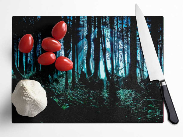 Mysterious Forest Glass Chopping Board