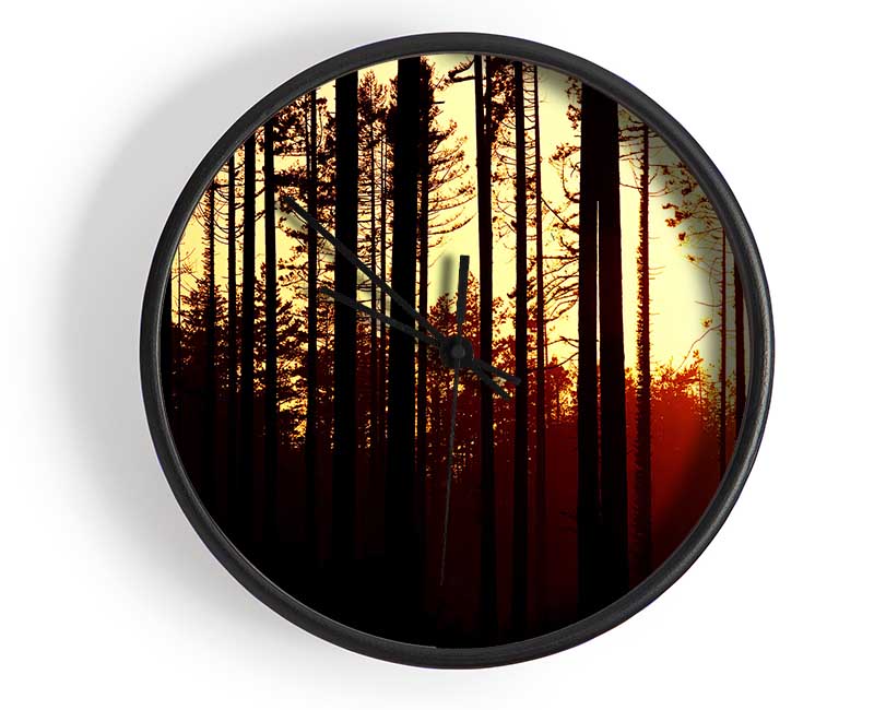 Forest Sunset Clock - Wallart-Direct UK