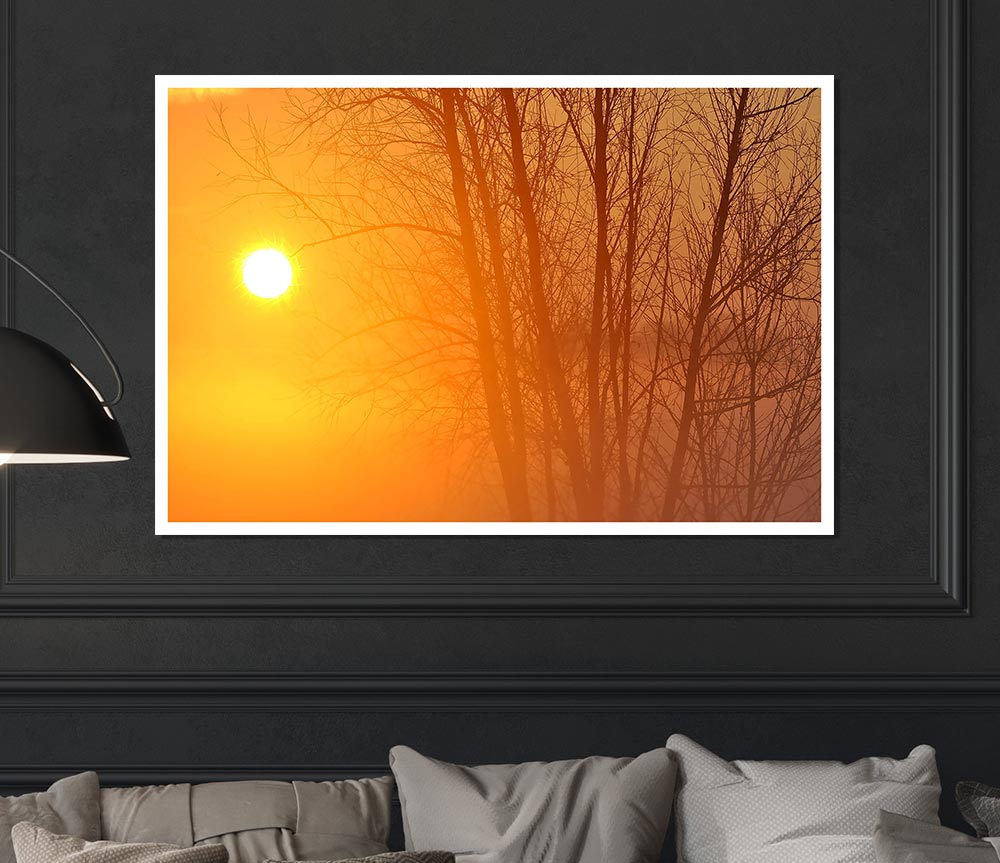 Yellow Sky Print Poster Wall Art