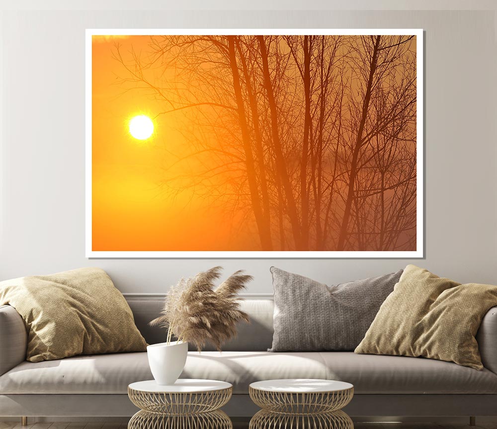 Yellow Sky Print Poster Wall Art