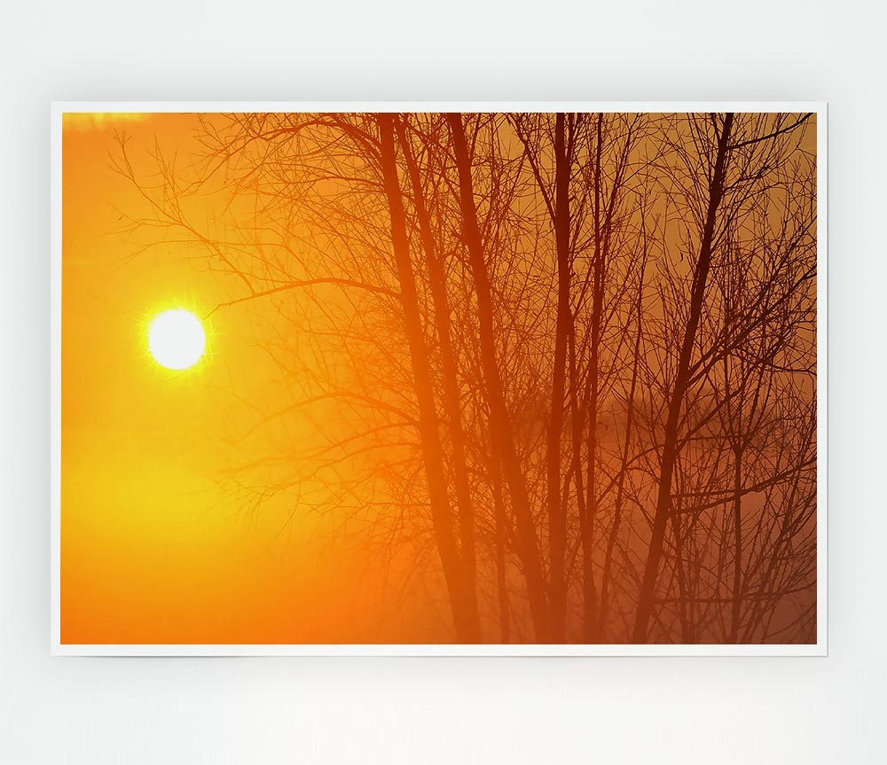 Yellow Sky Print Poster Wall Art