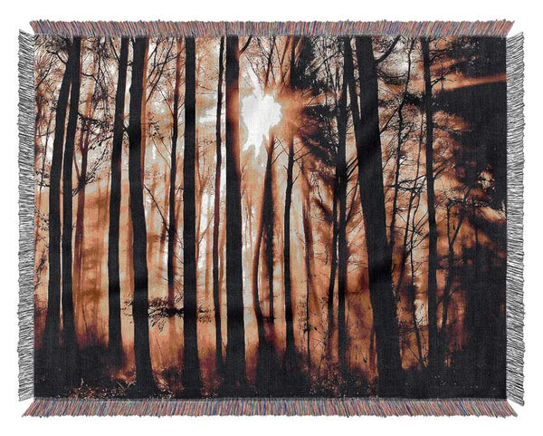 Steaming Light Rays Woven Blanket