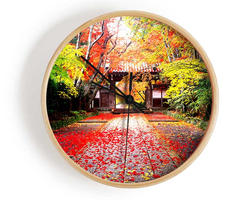 Autumn In Japan Clock - Wallart-Direct UK