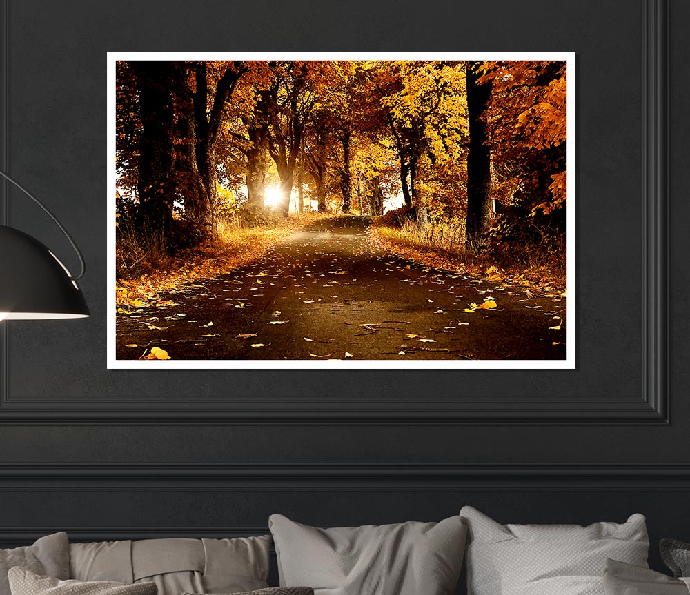 Autumn Breeze Print Poster Wall Art