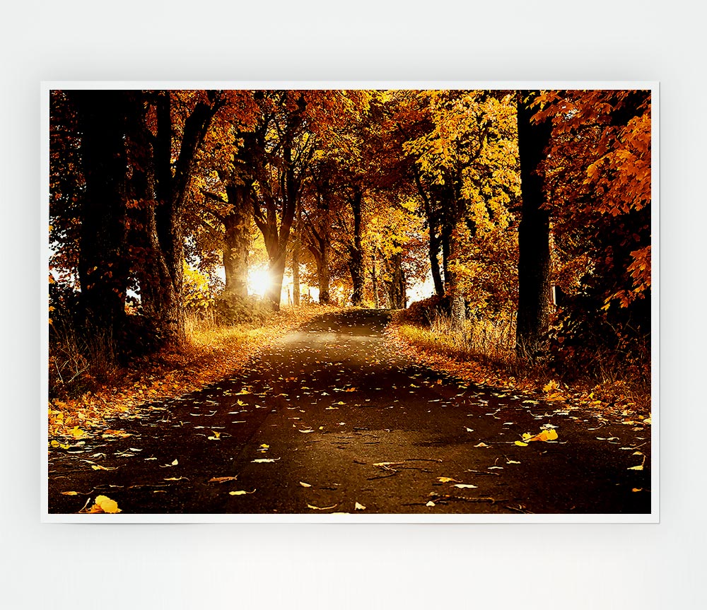 Autumn Breeze Print Poster Wall Art