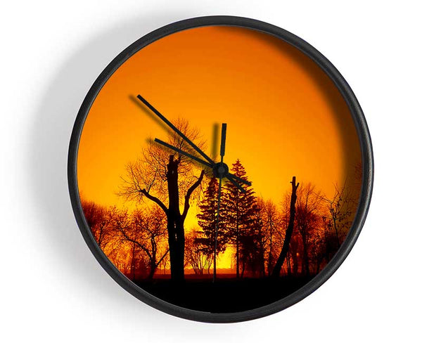 The Forest Aglow Clock - Wallart-Direct UK