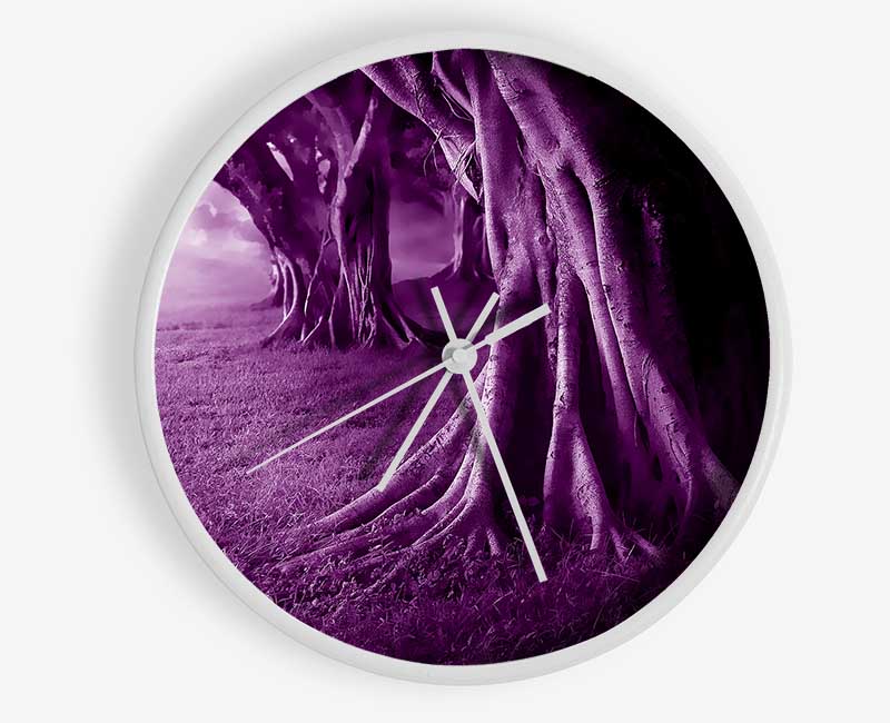 Purple Forest Clock - Wallart-Direct UK