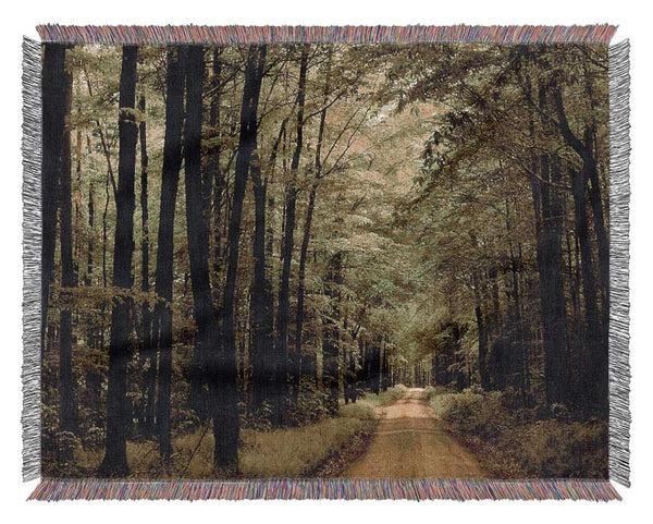 Green Tree Road Woven Blanket