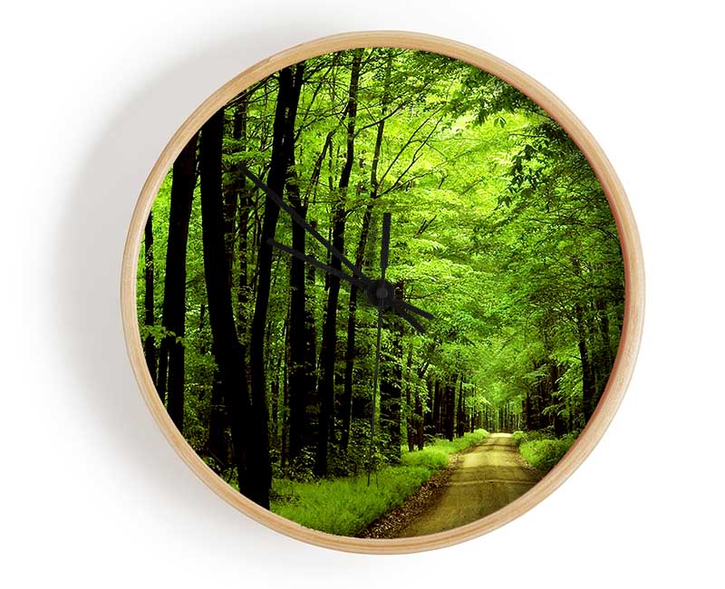 Green Tree Road Clock - Wallart-Direct UK