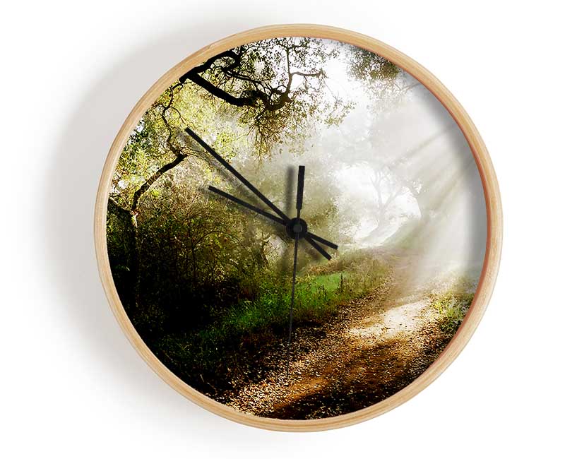 Forest Sunlight Walk Clock - Wallart-Direct UK