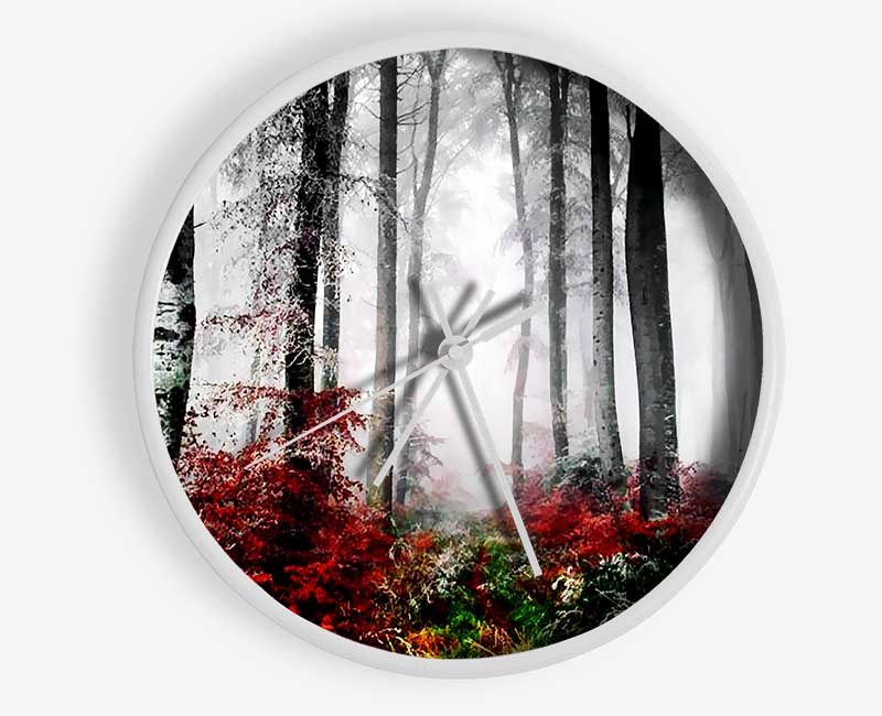 Forest Mist Morning Clock - Wallart-Direct UK