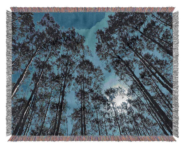 Blue Tree Top Skys Woven Blanket