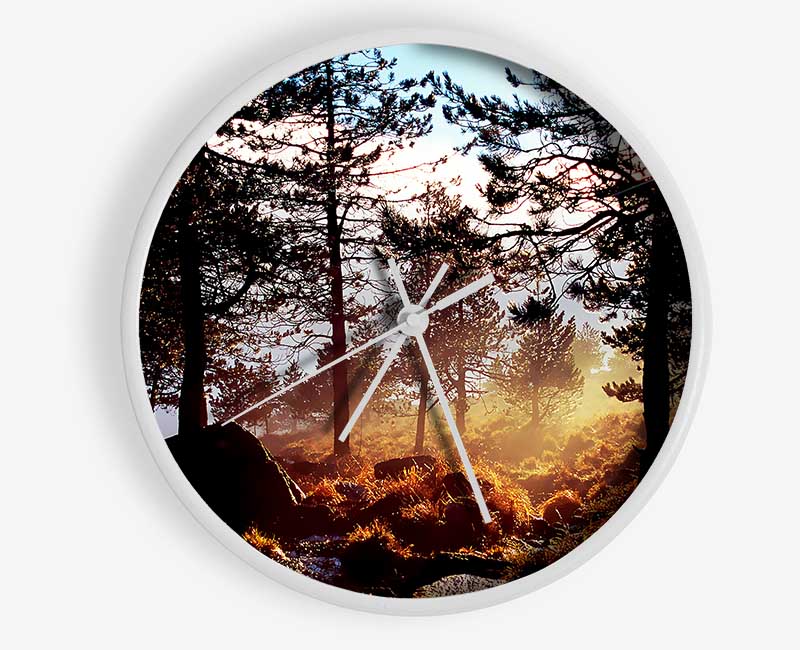 Day Break In The Forest Clock - Wallart-Direct UK