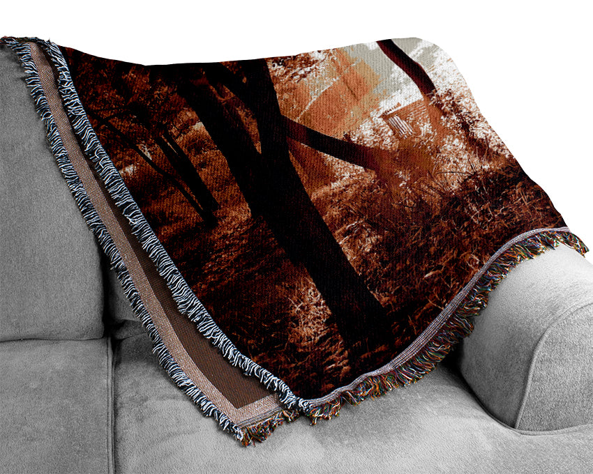 Ochre Forest Woven Blanket