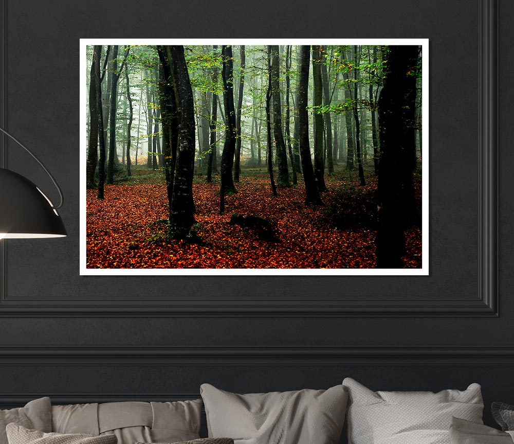 Emerald Forest Hide Away Print Poster Wall Art