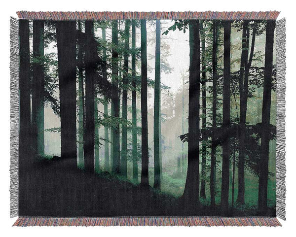 Emerald Forest Mist Woven Blanket