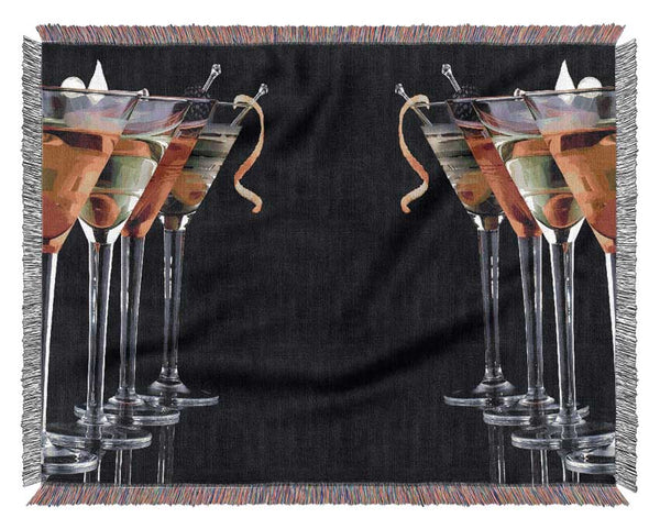 Cocktails Drinks Woven Blanket