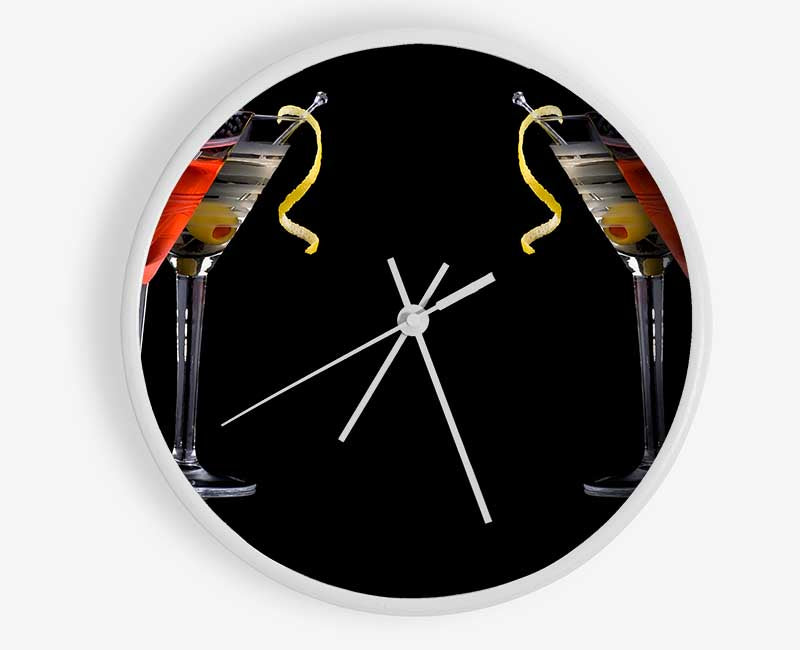 Cocktails Drinks Clock - Wallart-Direct UK