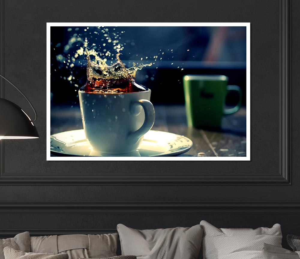 Coffee Splash Print Poster Wall Art