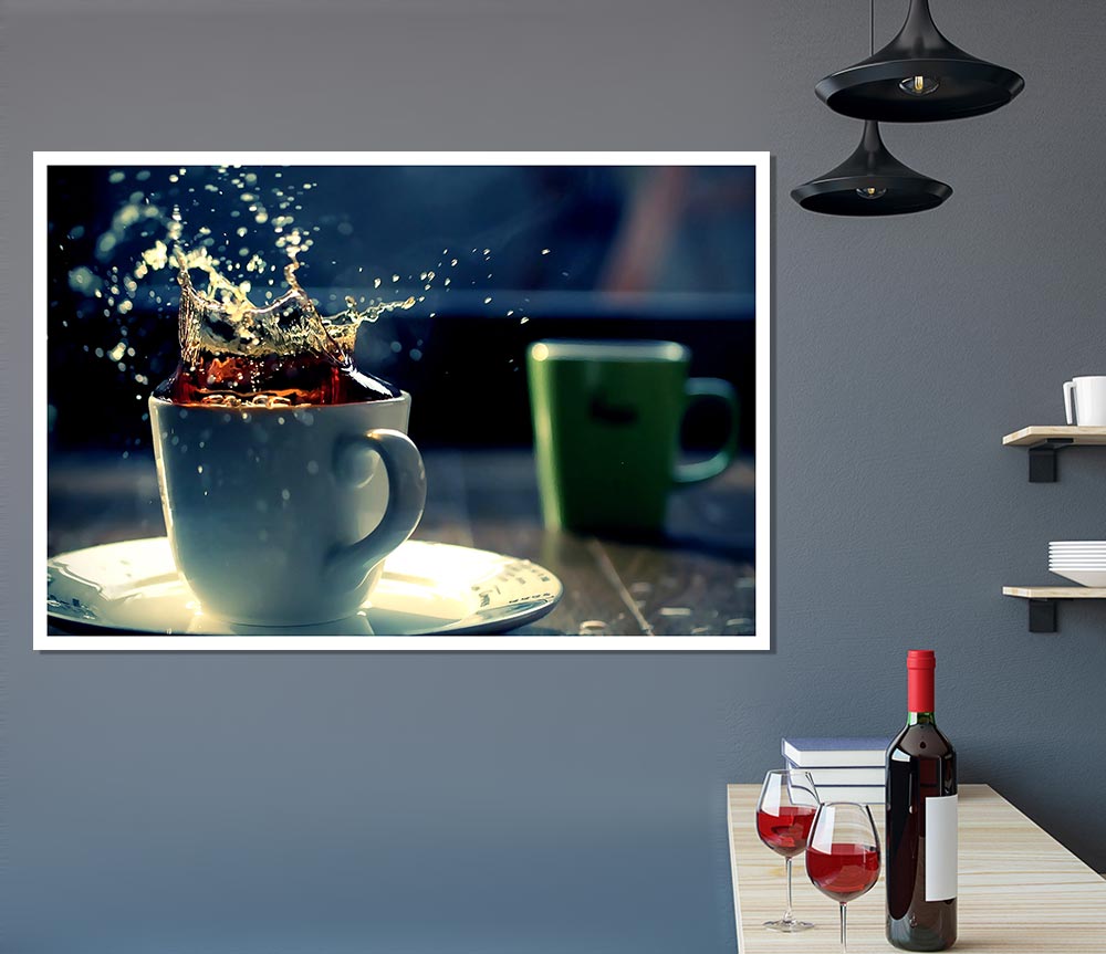 Coffee Splash Print Poster Wall Art