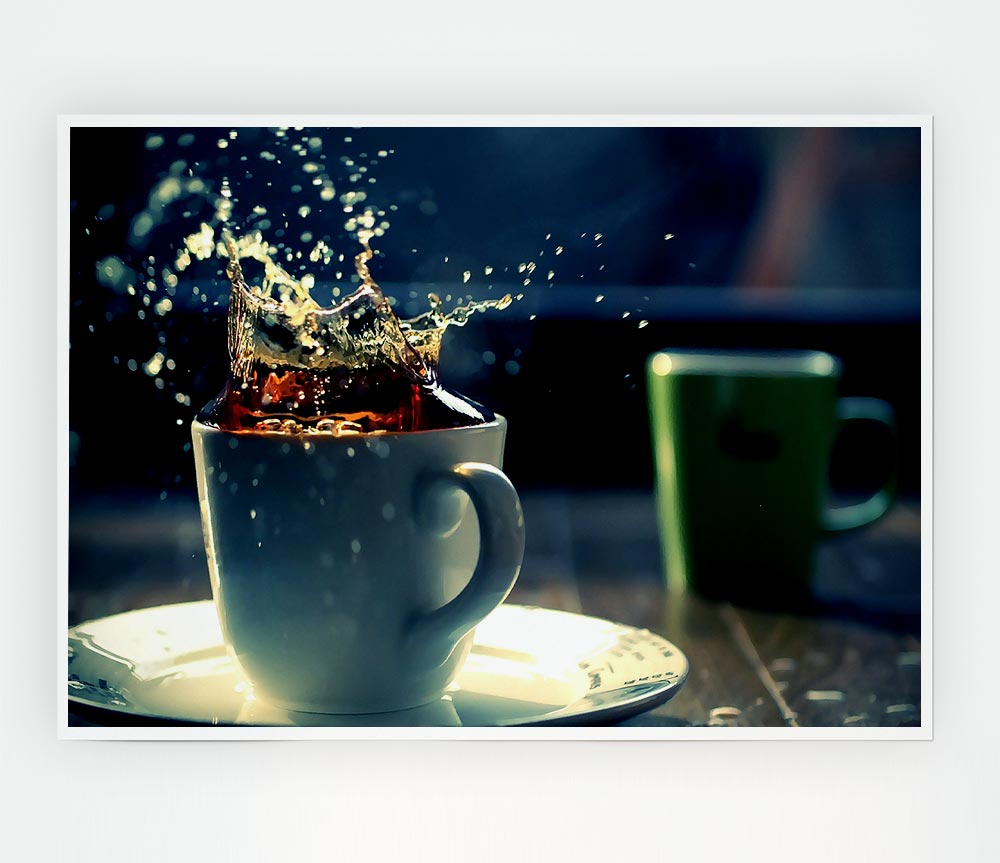 Coffee Splash Print Poster Wall Art