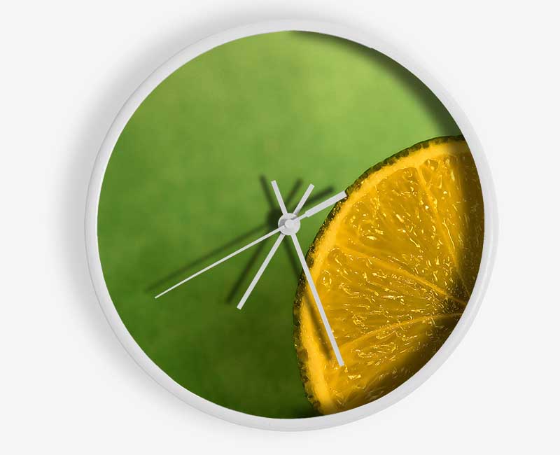 Lime Close Up Clock - Wallart-Direct UK