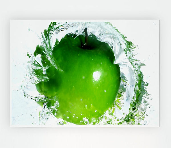 Apple Water Splash Print Poster Wall Art