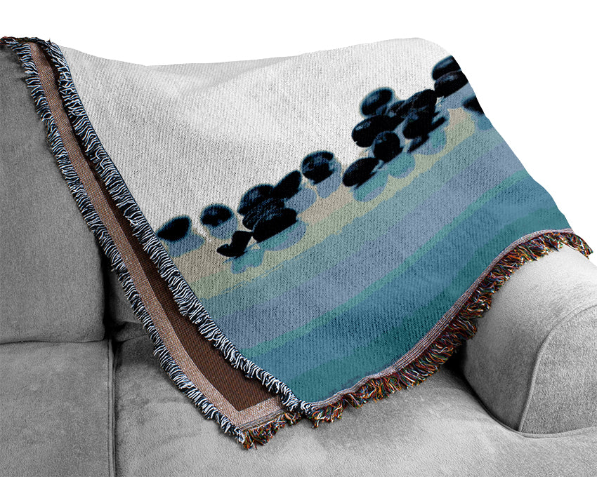 Coffee Bean Splash Woven Blanket