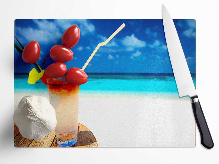 Tropical Cocktail Glass Chopping Board