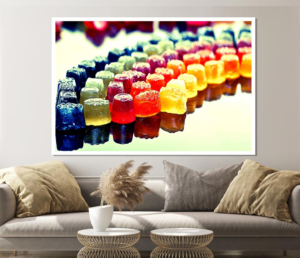 Colourful Jellies Print Poster Wall Art