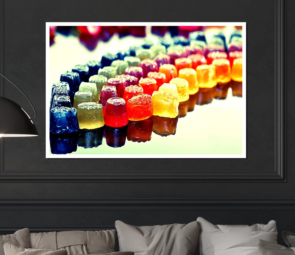 Colourful Jellies Print Poster Wall Art